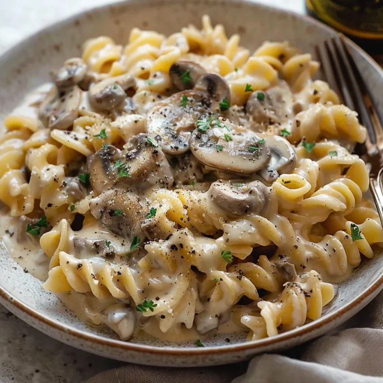 Creamy mushroom pasta