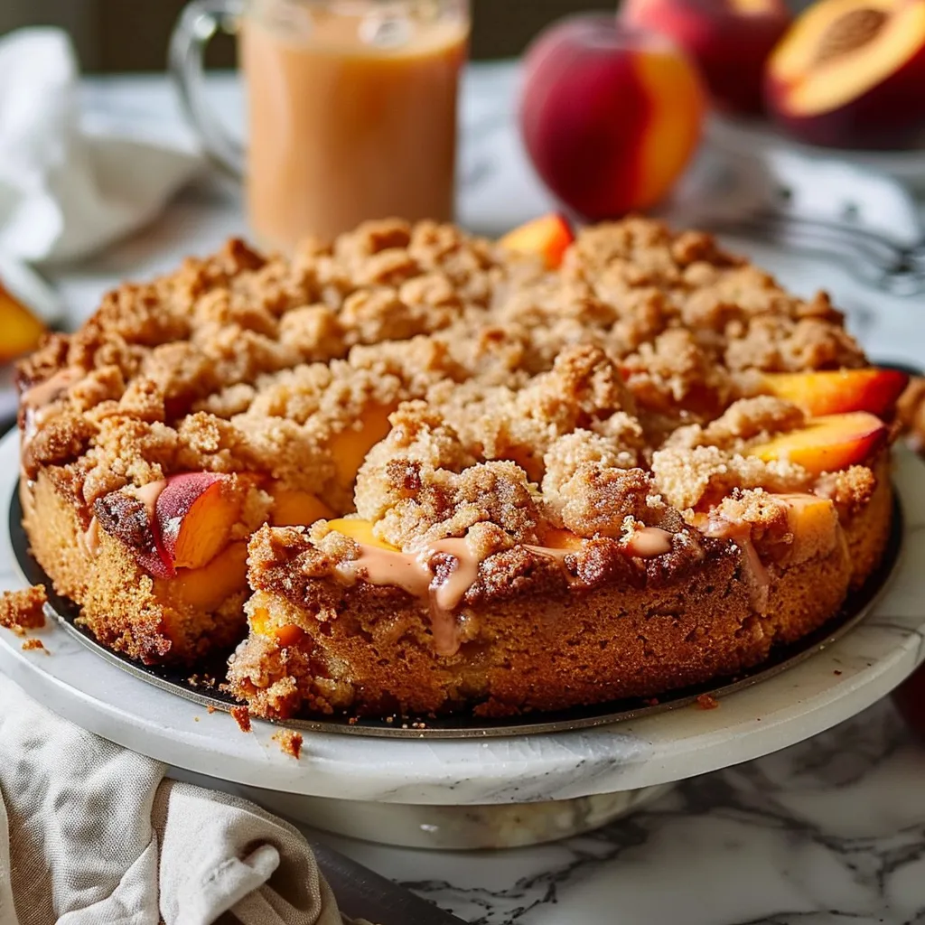 Fresh Peach Crumb Cake
