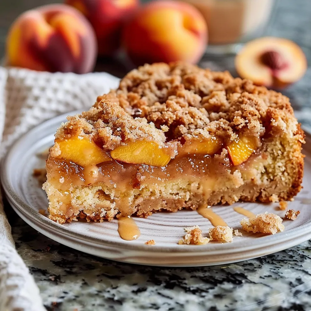 Fresh Peach Crumb Cake