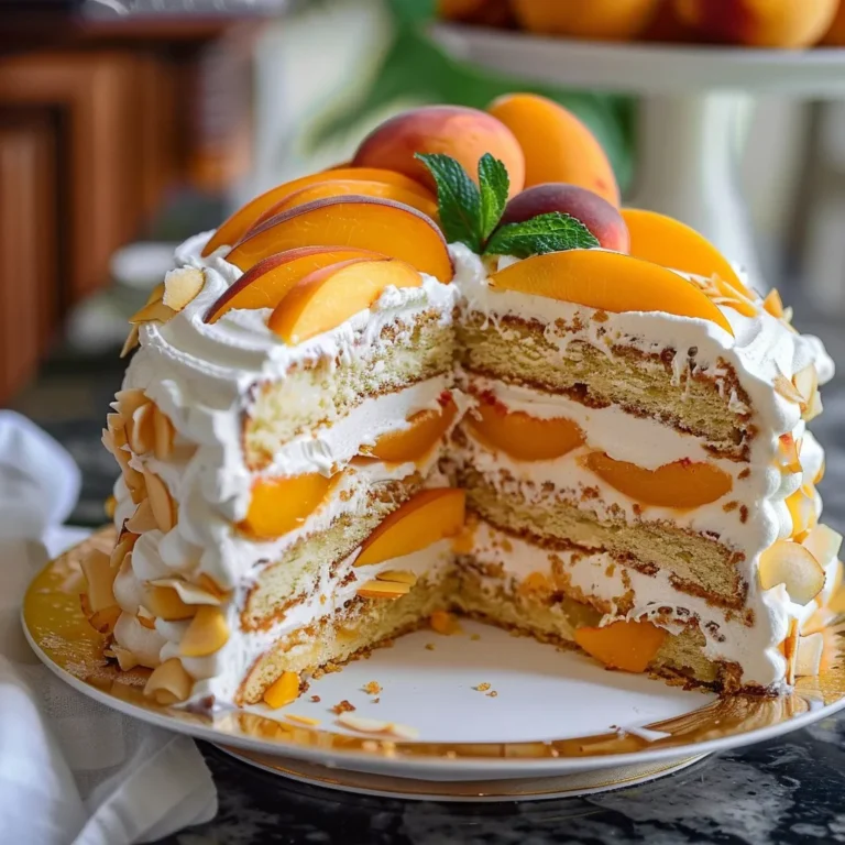Peaches and Cream Layer Cake