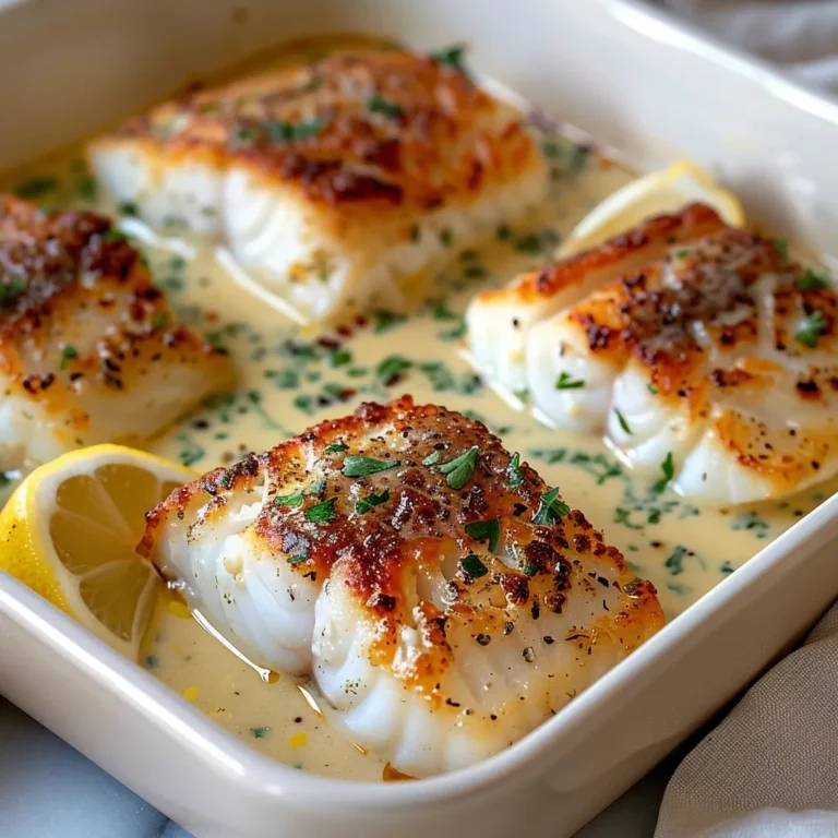 Baked Cod in Coconut Lemon Cream Sauce