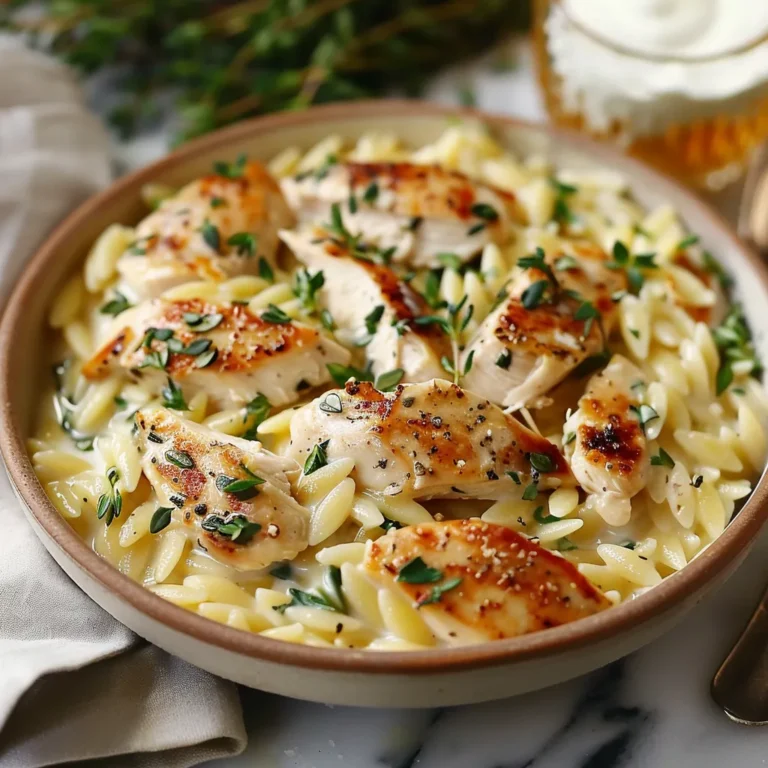 Boursin Orzo with Chicken