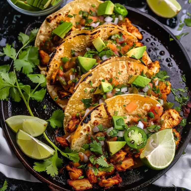 Crispy Poblano Chicken Tacos with Avocado-Jalapeño Salsa