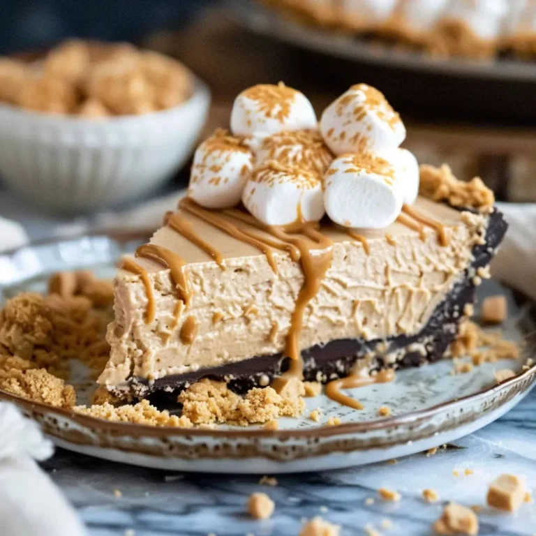 No-Bake Peanut Butter Marshmallow Pie