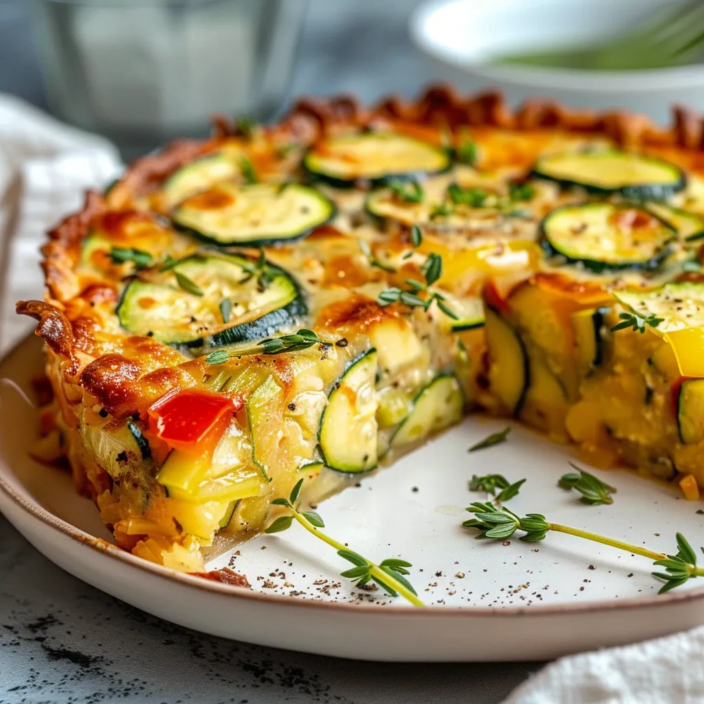 Summer Garden Crustless Zucchini Pie