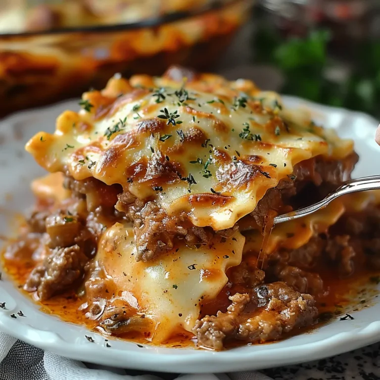 Beef and Cheese Ravioli Casserole