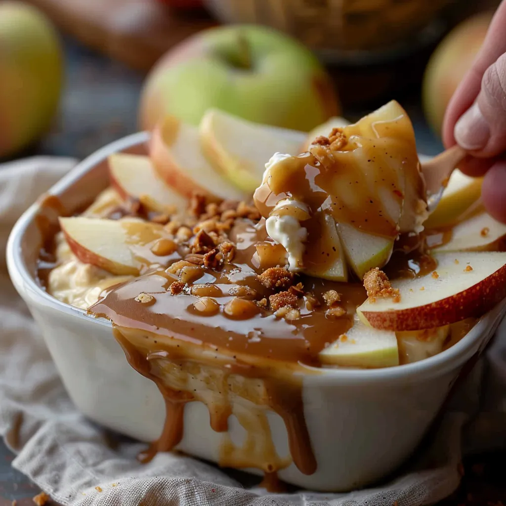 CARAMEL APPLE CHEESECAKE DIP