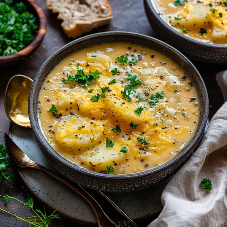 Cheddar Garlic Herb Potato Soup