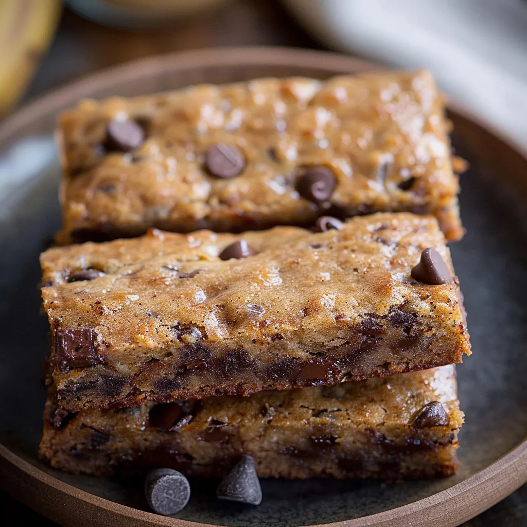 Chocolate Chip Banana Bread Bars