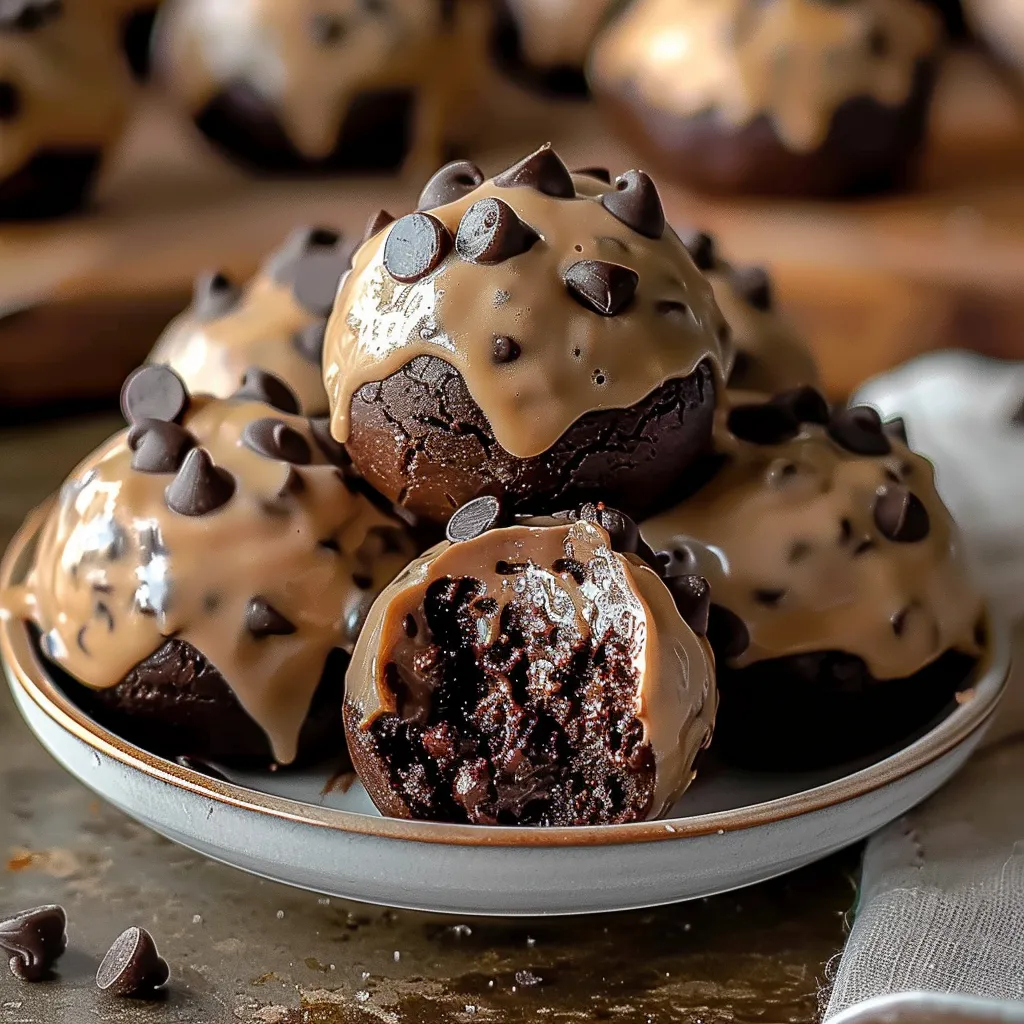 Chocolate Chip Cookie Dough Brownie Bombs