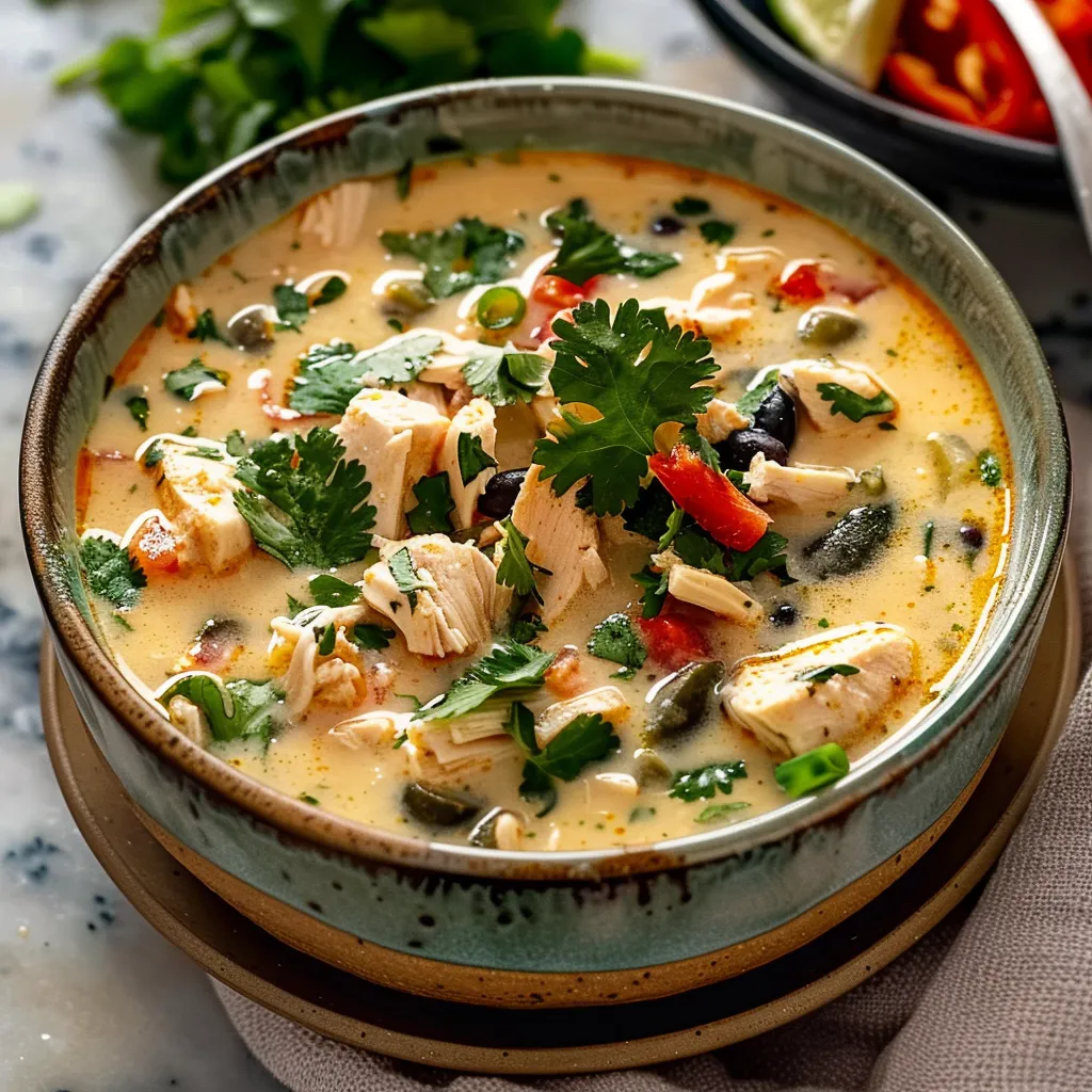 Creamy Chicken Poblano Soup