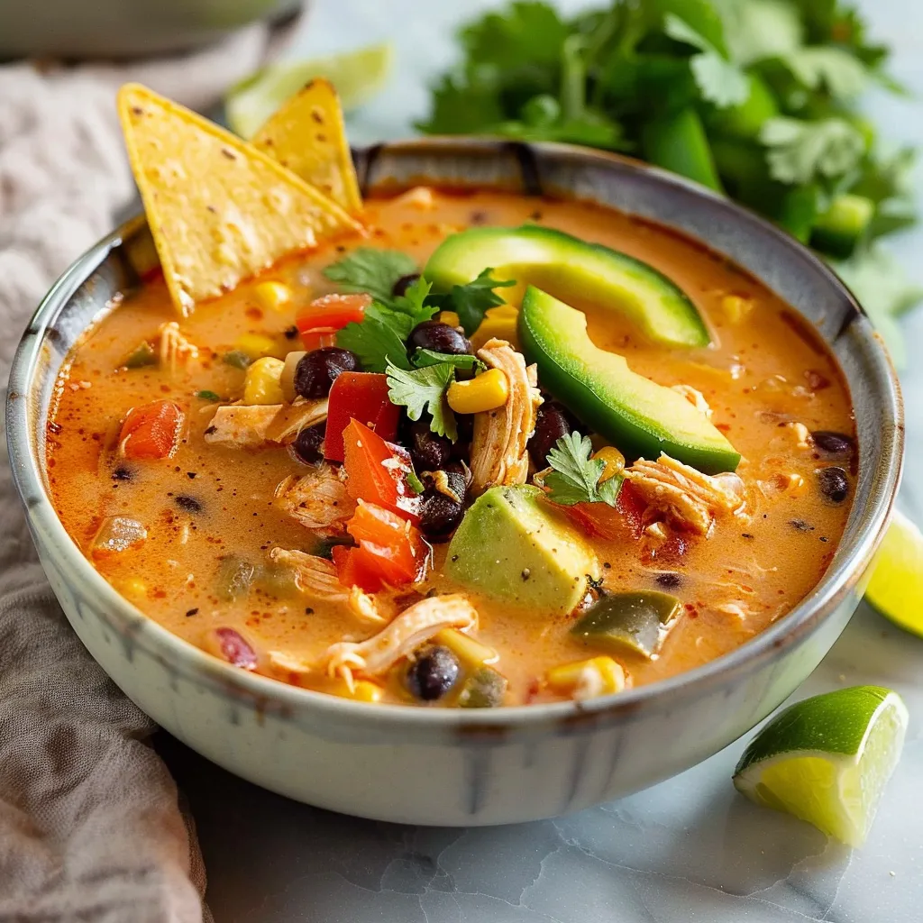 Creamy Chicken Tortilla Soup