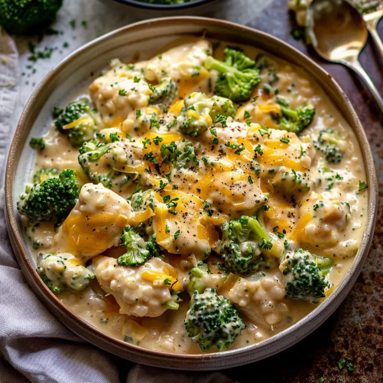 Crockpot Creamy Broccoli Cheddar Chicken