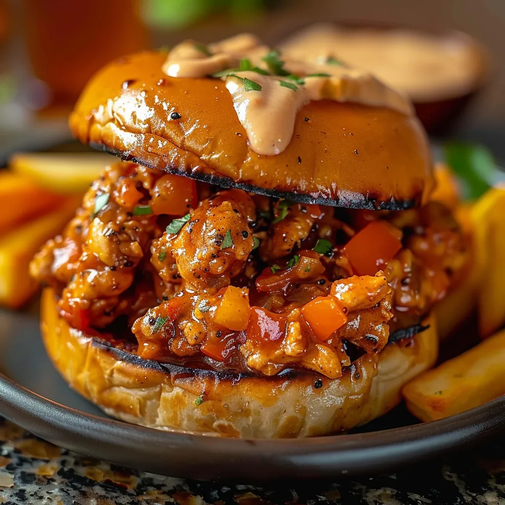 Delicious Cajun Chicken Sloppy Joes