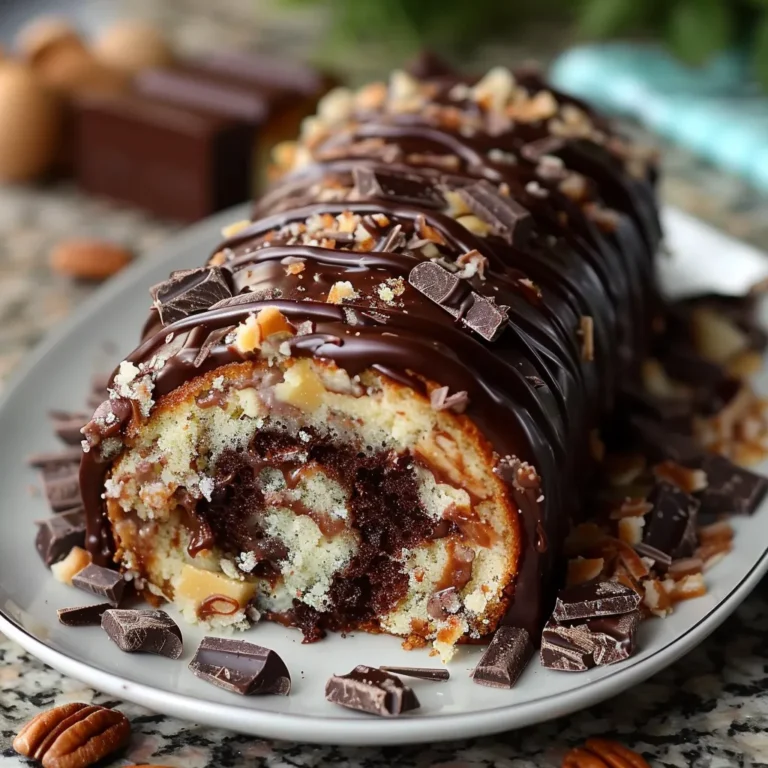 German Chocolate Roll Cake