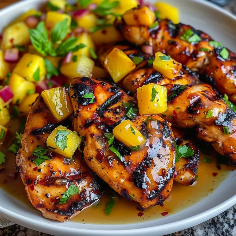 Grilled Mango Pineapple Chicken
