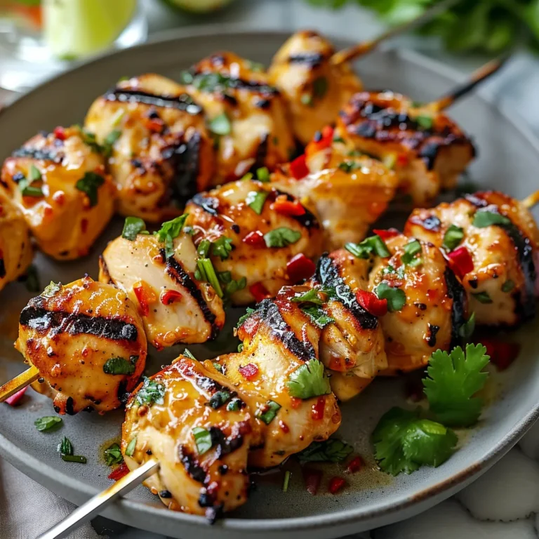 Grilled Thai Coconut Chicken Skewers
