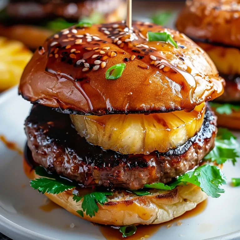 Hawaiian Teriyaki Pineapple Burgers