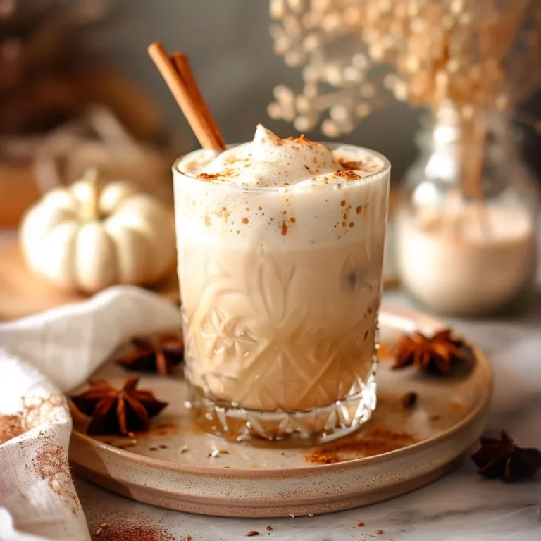 ICED CHAI TEA LATTE WITH PUMPKIN COLD FOAM