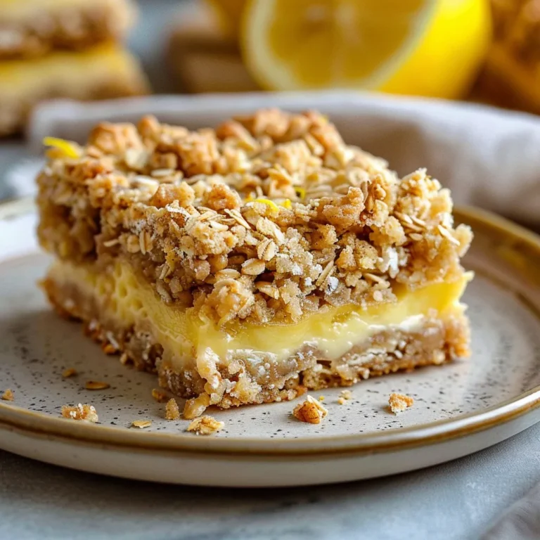 Lemon Oatmeal Crumble Bars