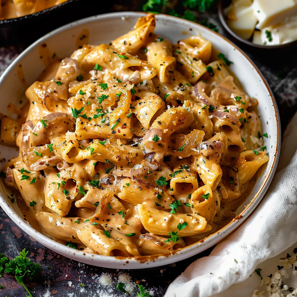 ONE POT FRENCH ONION PASTA