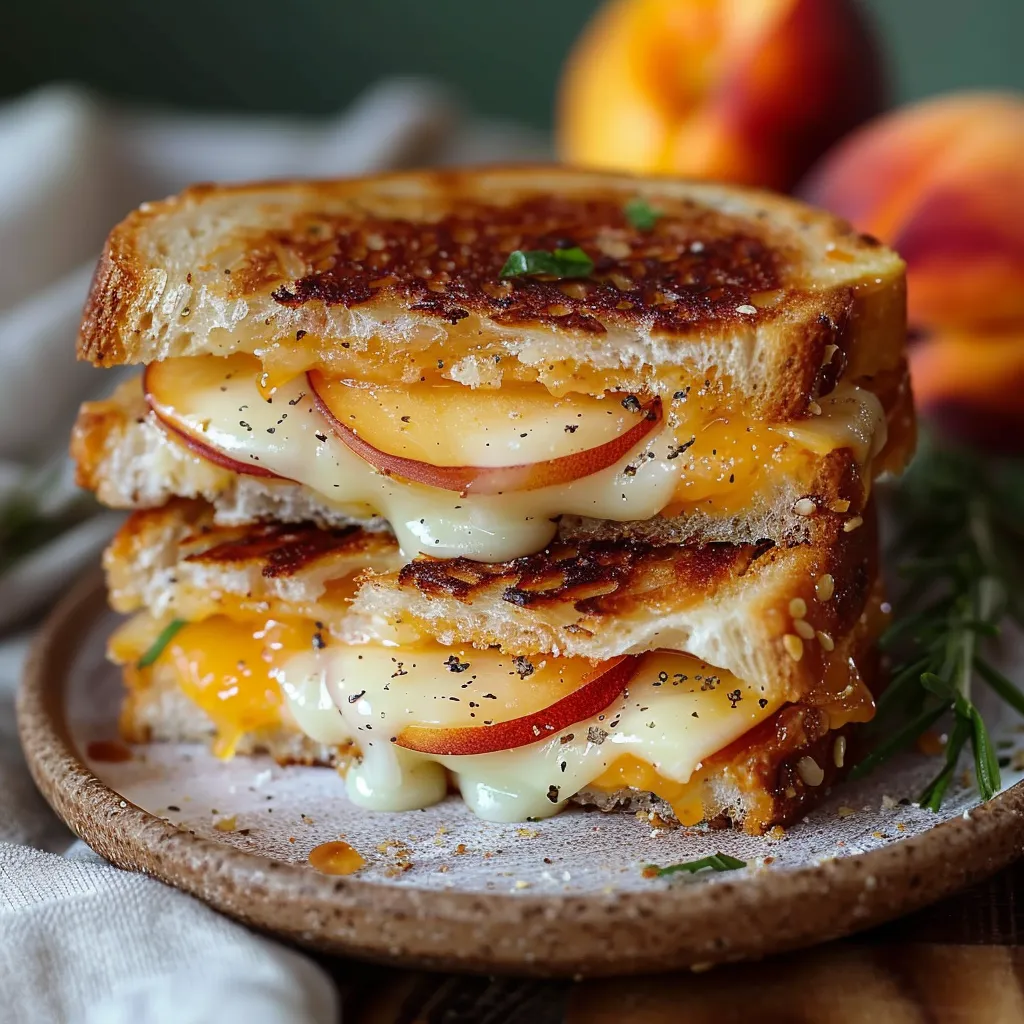 Peach White Cheddar Grilled Cheese