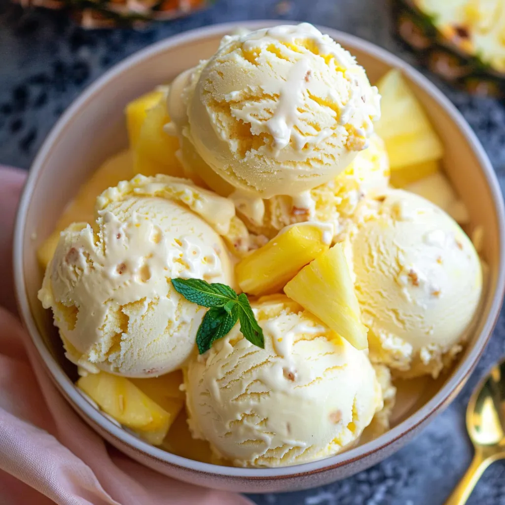 Pineapple Ice Cream