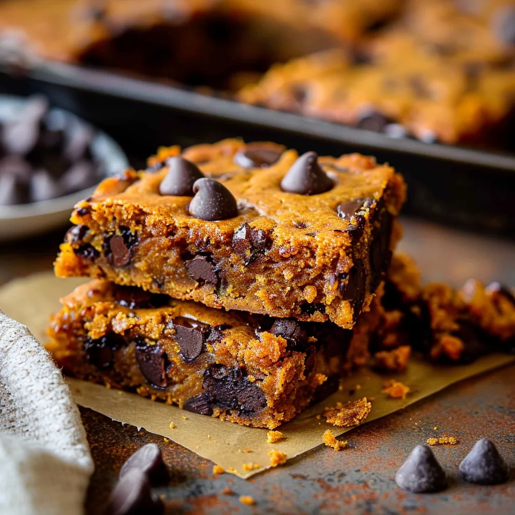 Pumpkin Bars with Chocolate Chips