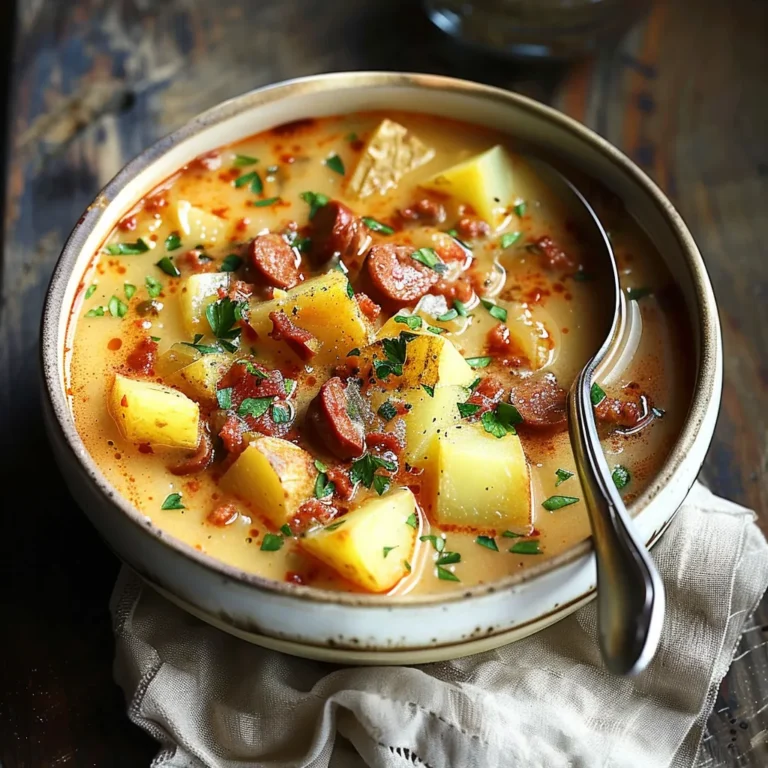 Spanish Potato Soup with Chorizo