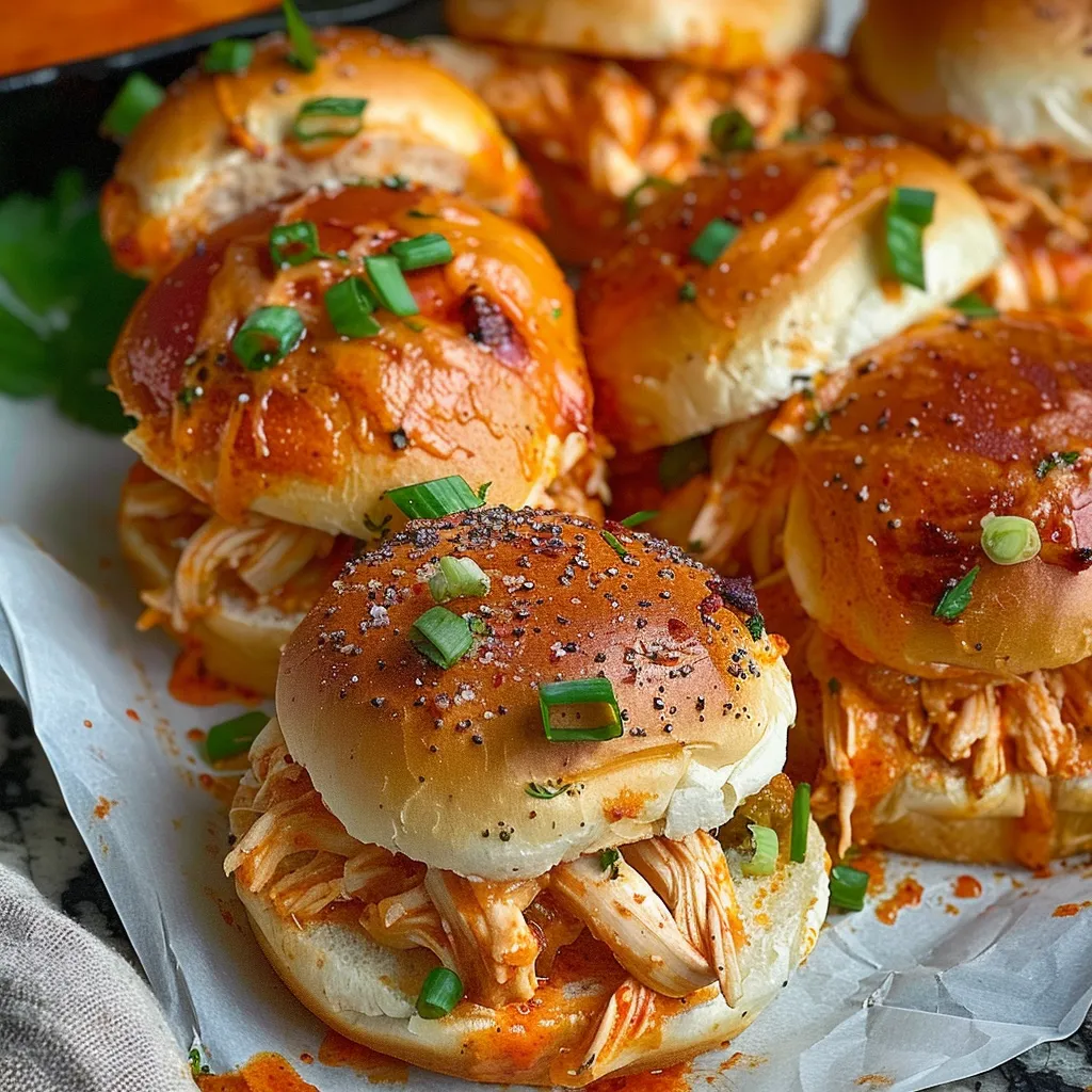 Spicy Buffalo Chicken Sliders
