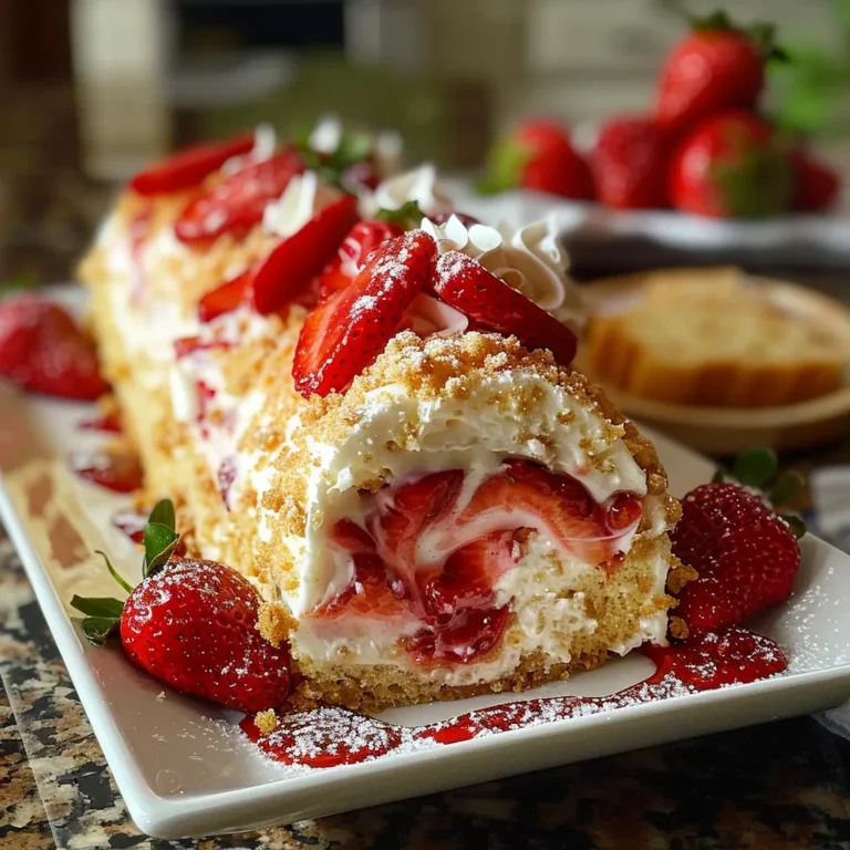 Strawberry Shortcake Cheesecake Roll