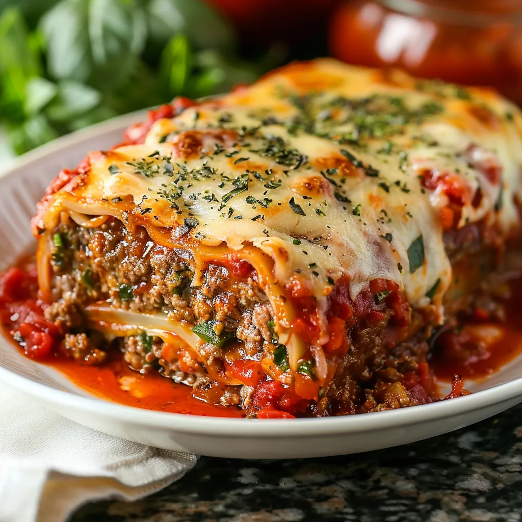 Stuffed Italian Meatloaf