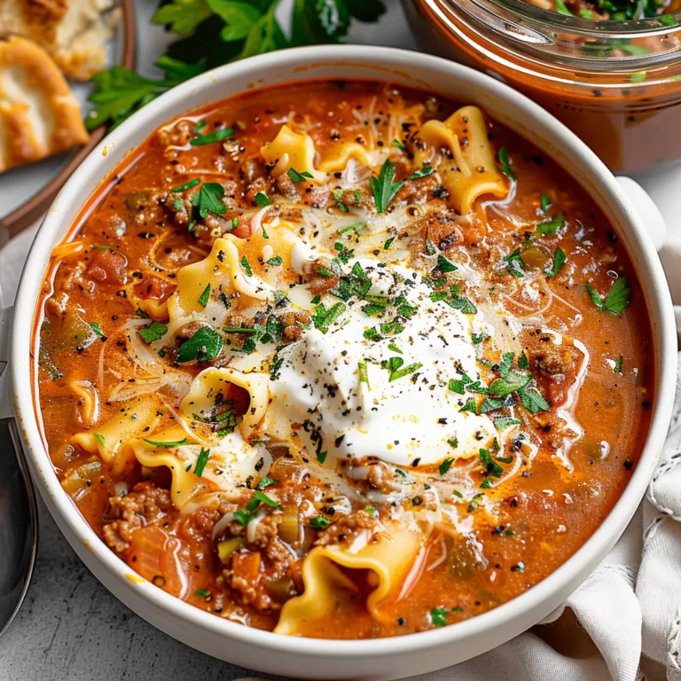Vegetarian One Pot Lasagna Soup
