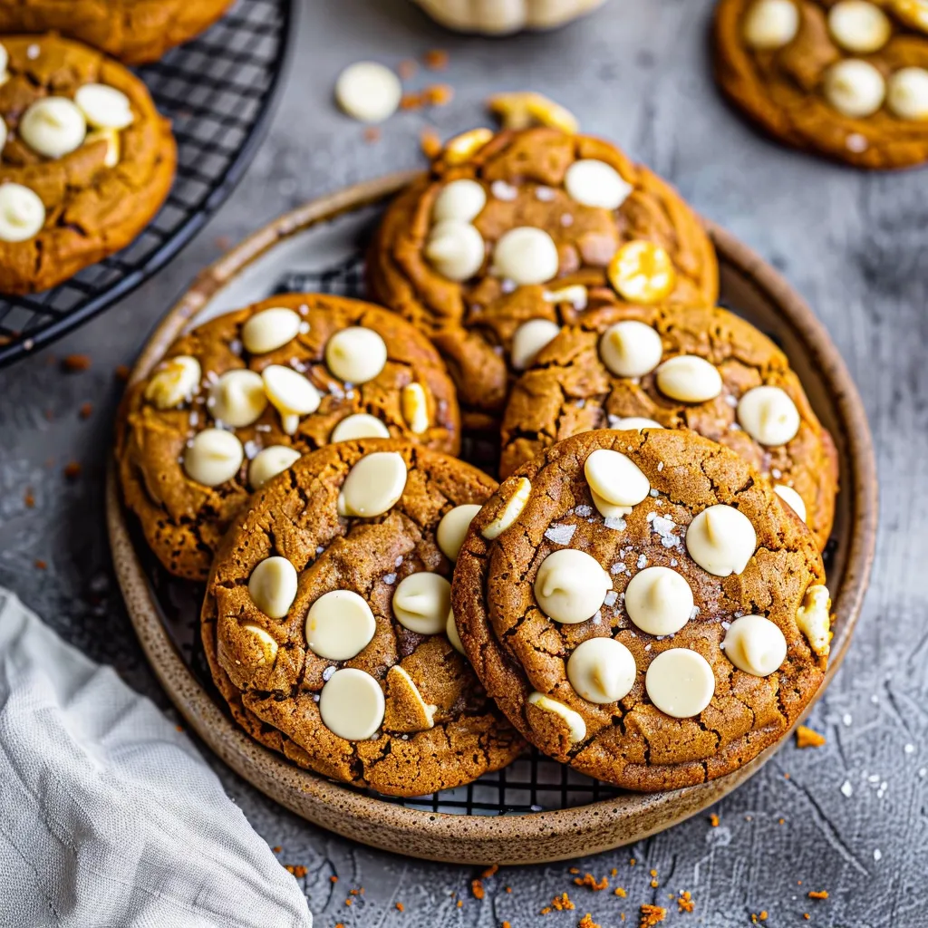 WHITE CHOCOLATE CHIP PUMPKIN COOKIES