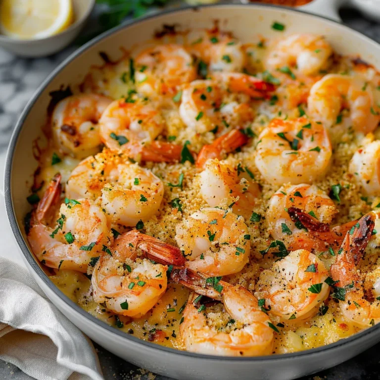 Baked Shrimp Scampi with Bread Crumbs