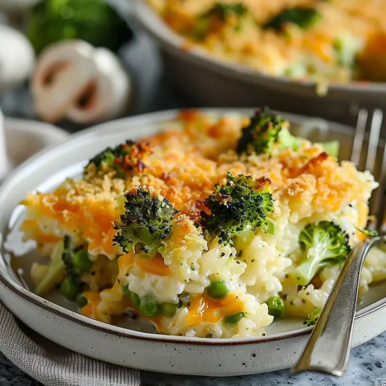 Broccoli Cheese Rice Bake