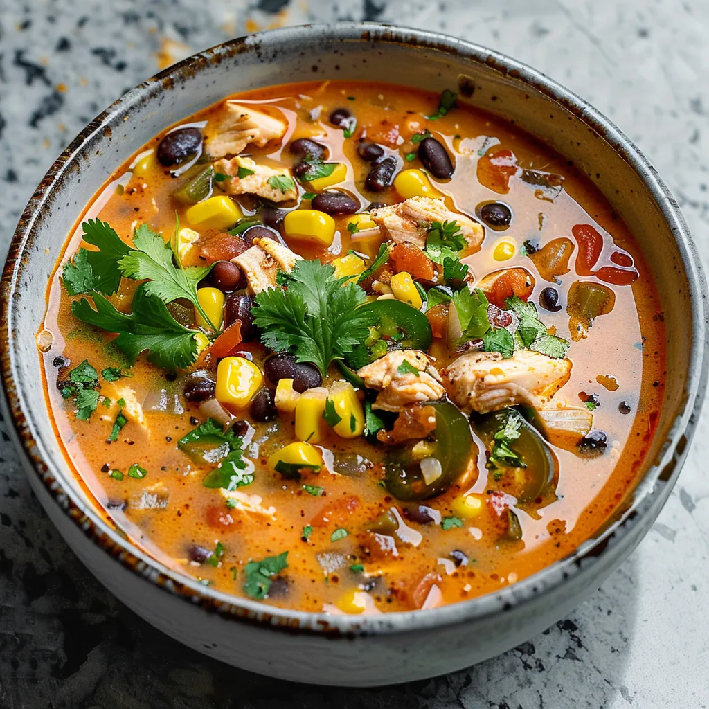 Chicken, Poblano, and Black Bean Soup