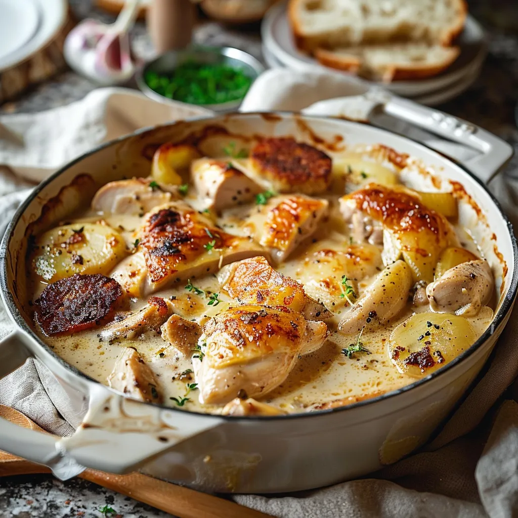 French Chicken Casserole a la Normande