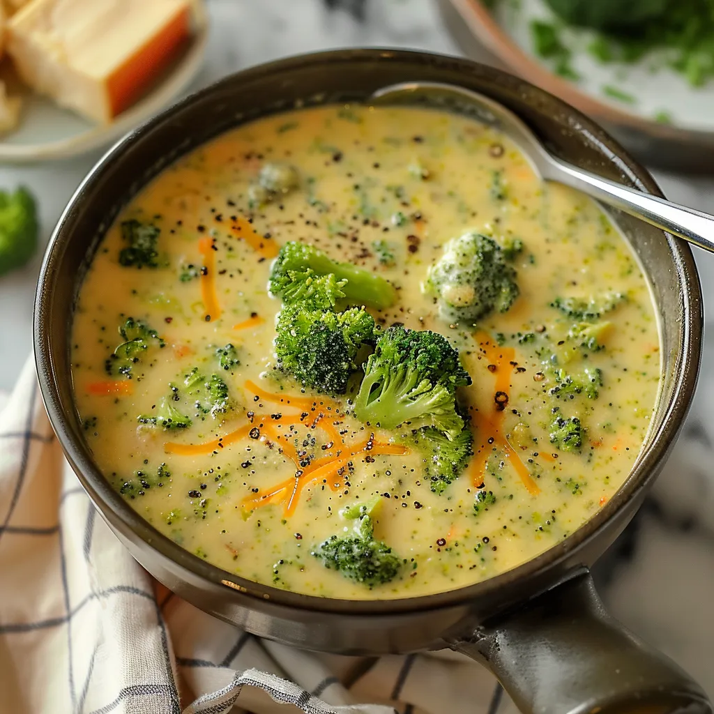 High Protein Broccoli Cheddar Soup