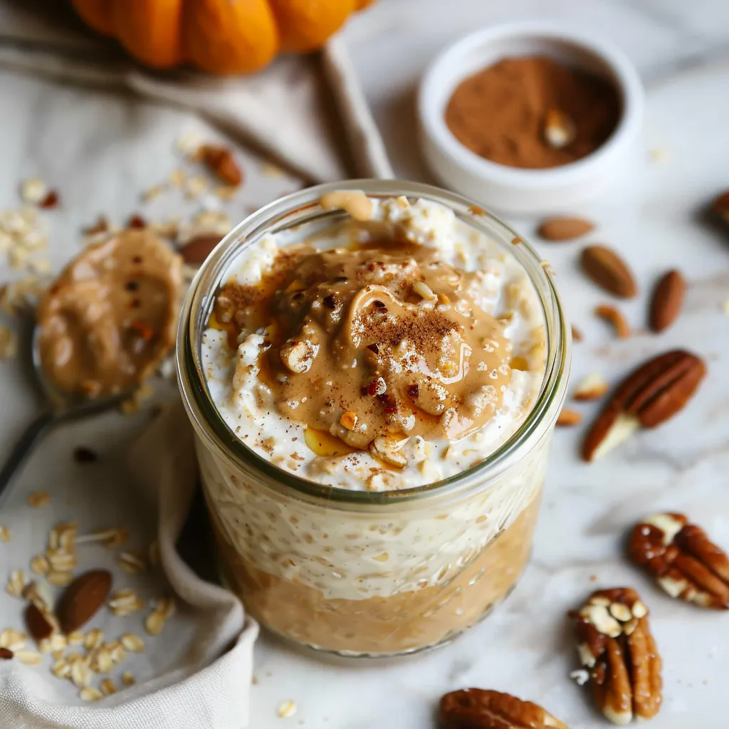 Pumpkin Cheesecake Overnight Oats