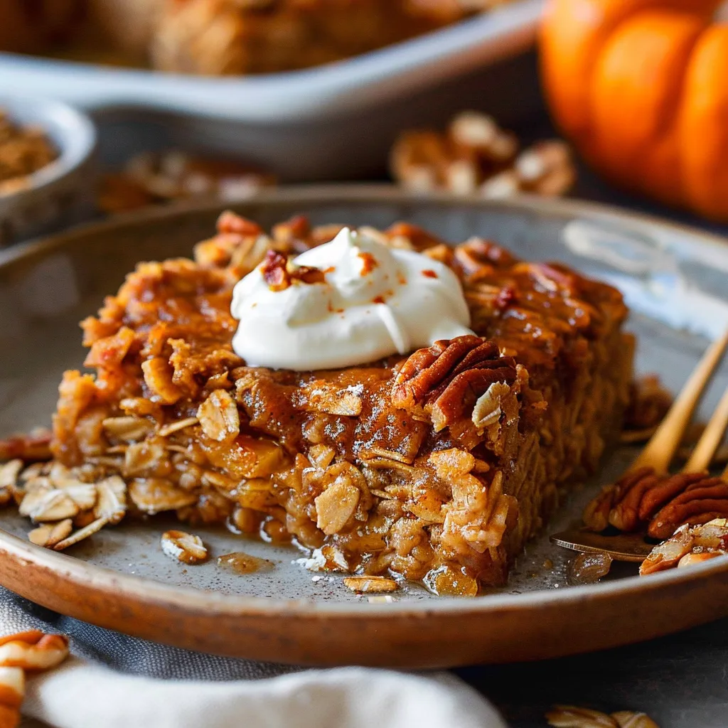 Pumpkin Pie Baked Oatmeal