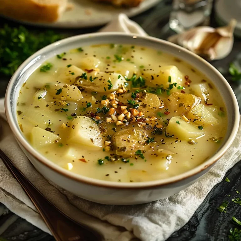 ROASTED GARLIC POTATO SOUP