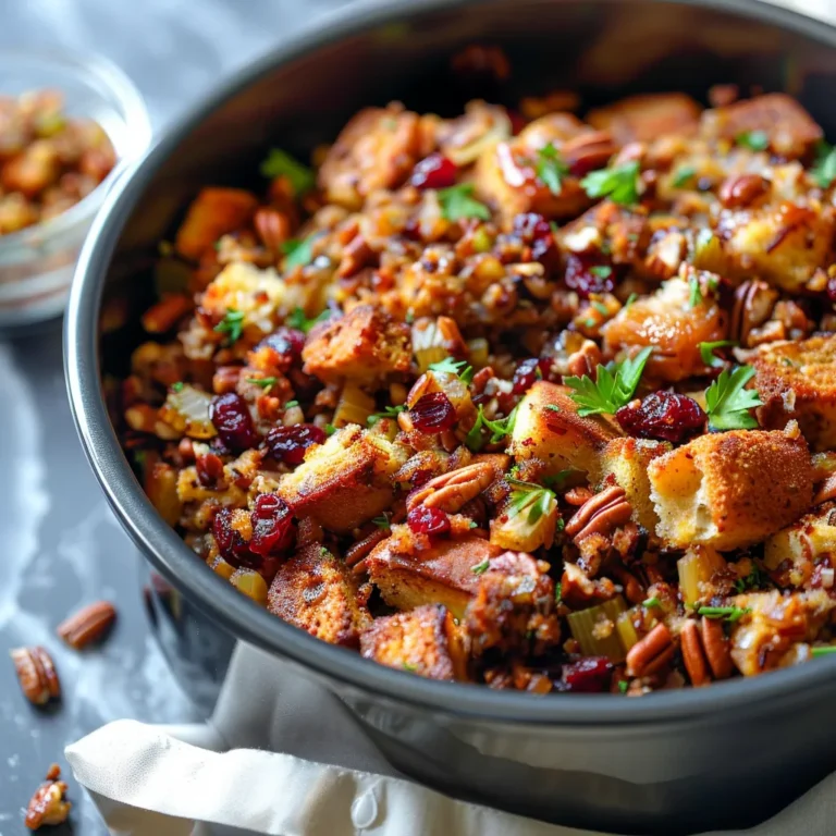 Slow Cooker Cranberry Pecan Stuffing