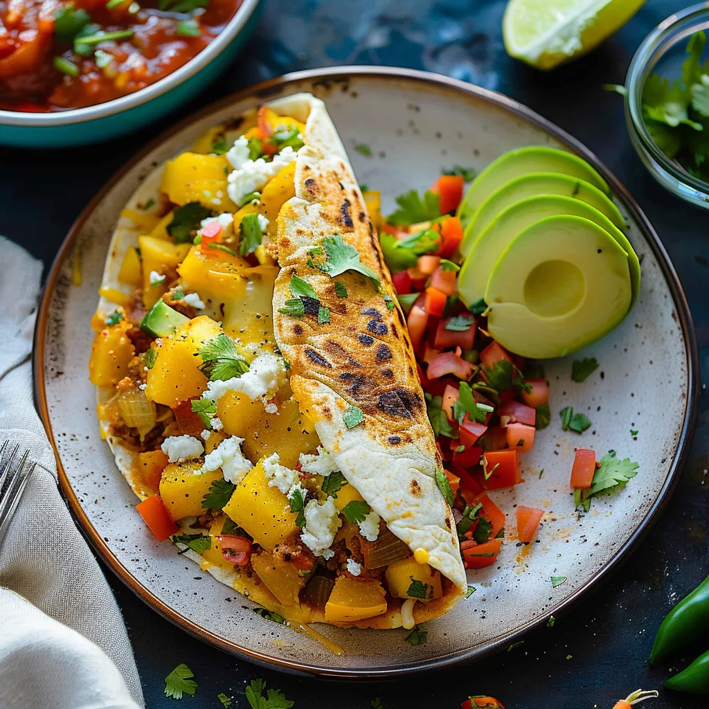 Southwestern Breakfast Burrito with Acorn Squash