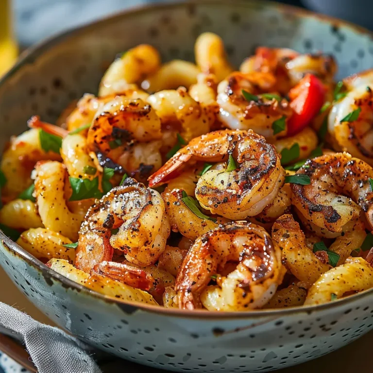 Spicy Blackened Shrimp Cavatappi