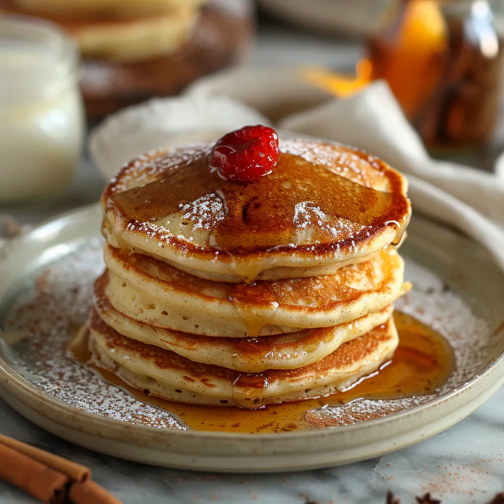 VANILLA CINNAMON BUTTERMILK PANCAKES