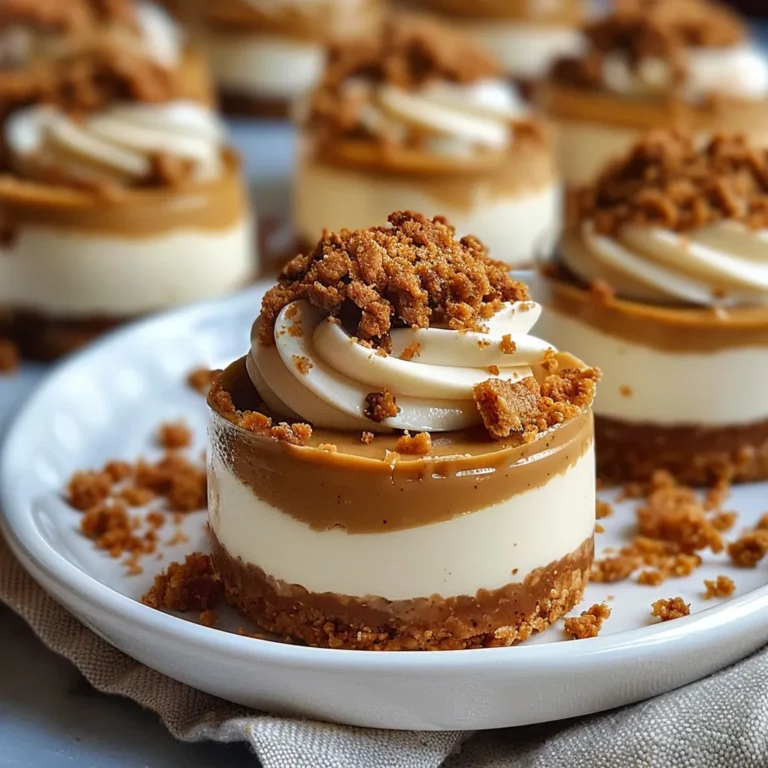 mini pumpkin spice cheesecakes with a Biscoff crust