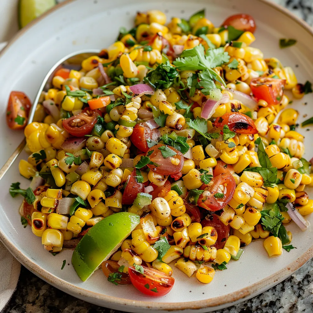 oven roasted corn salad