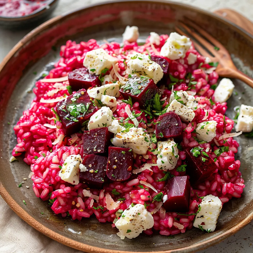 Beet and Feta Risotto