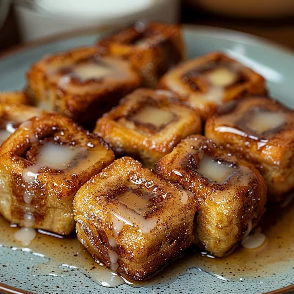 Cinnamon Roll French Toast Bites
